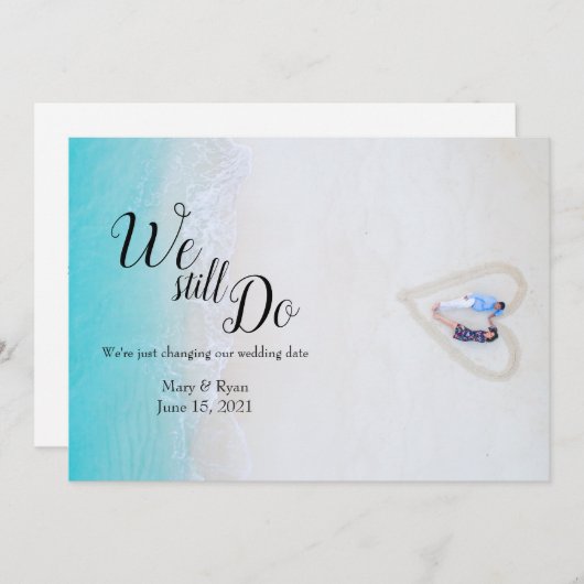 Wir tun es noch | Einfaches Update für Hochzeitauf Einladung (Vorne/Hinten)