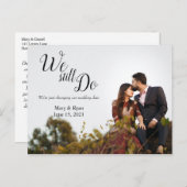 Wir tun es noch | Hochzeitdatum geändert Einfache Postkarte (Vorne/Hinten)