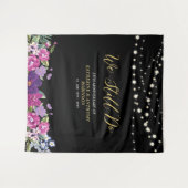 Wir tun es noch | Hochzeitsfeier der SaitenLICHT Wandteppich (Vorderseite (Horizontal))