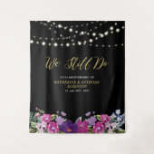 Wir tun es noch | Hochzeitsfeier der SaitenLICHT Wandteppich (Vorderseite)