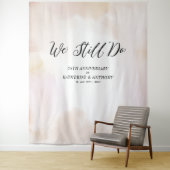 Wir tun es noch | Hochzeitsjubiläum Wasserfarbe Wandteppich (Beispiel)