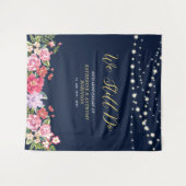 Wir tun es noch | String Lights 50 Wedding Anniver Wandteppich (Vorderseite (Horizontal))