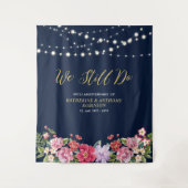 Wir tun es noch | String Lights 50 Wedding Anniver Wandteppich (Vorderseite)
