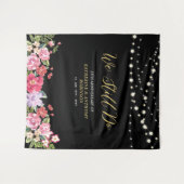 Wir tun es noch | String Lights 50 Wedding Anniver Wandteppich (Vorderseite (Horizontal))