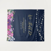 Wir tun es noch | String Lights Wedding Anniversar Wandteppich (Vorderseite (Horizontal))