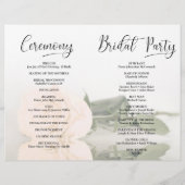 Wir tun es! Pfirsichfarbene Rose DIY Printhochzeit (Rückseite)