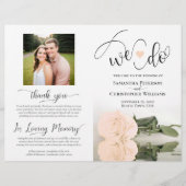 Wir tun es! Pfirsichfarbene Rose DIY Printhochzeit (Vorderseite)