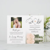 Wir tun es! Pfirsichfarbene Rose DIY Printhochzeit (Stehend Vorderseite)