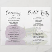 Wir tun es! Plum Lila Rose DIY Fold Wedding Progra (Rückseite)