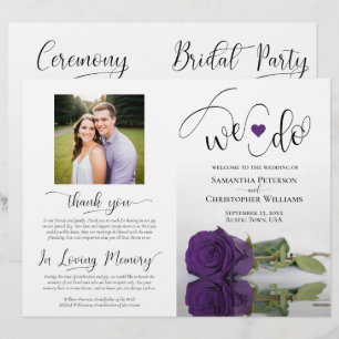 Wir tun es! Royal Lila Rose DIY Fold Wedding Progr