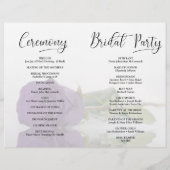 Wir tun es! Royal Lila Rose DIY Fold Wedding Progr (Rückseite)