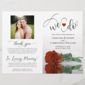 Wir tun es! Rust Orange Rose Modernes Hochzeitspro (Vorderseite)
