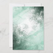 Wir tun es! Smarald Green Watercolor Moderne Hochz Einladung (Rückseite)