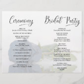 Wir tun es! Steel Blue Rose Modern Wedding Program (Rückseite)