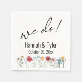 Wir tun es! Wildblume für mehrfarbige Wasserfarben Serviette (Vorderseite)