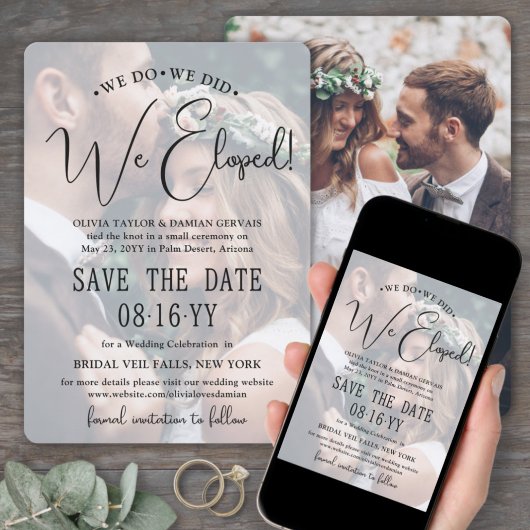 Wir tun es, wir haben gepflückt! Foto Hochzeit Emp Save The Date