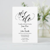 Wir tun grundlegende Hochzeits-Einladung Einladung (Stehend Vorderseite)