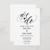 Wir tun grundlegende Hochzeits-Einladung Einladung (Vorne/Hinten)