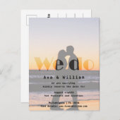 Wir tun - Hochzeit am Strand - reservieren Sie das Ankündigungspostkarte (Vorne/Hinten)