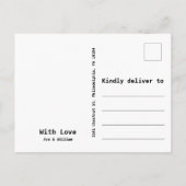 Wir tun - Hochzeit am Strand - reservieren Sie das Ankündigungspostkarte (Rückseite)