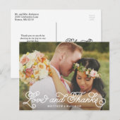Wir tun | Hochzeit Danke, Postcard Postkarte (Vorne/Hinten)
