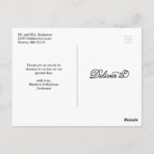 Wir tun | Hochzeit Danke, Postcard Postkarte (Rückseite)