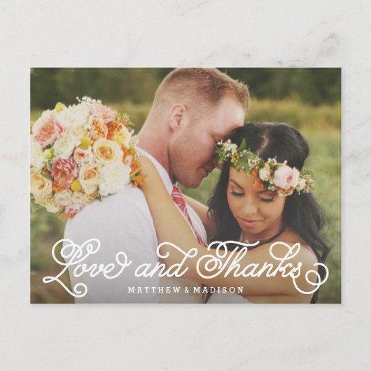 Wir tun | Hochzeit Danke, Postcard Postkarte (Vorderseite)