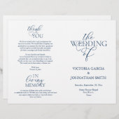 Wir tun, Hochzeiten Zeremonie Folbare Programme (Vorne/Hinten)