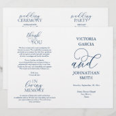 Wir tun, Hochzeiten Zeremonie Folbare Programme (Vorne/Hinten)