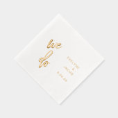 Wir tun | Minimalistische Typografie-Hochzeit Servietten Mit Folie (Rechts)