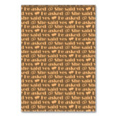 Wir tun - Moderne typografische Hochzeitsstiftung- Tischnummer (Rückseite)