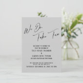 Wir tun, nehmen Sie zwei: Delayed Wedding Light Gr Einladung (Stehend Vorderseite)