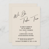 Wir tun, nehmen Sie zwei: verzögerte Hochzeitskart Einladung (Vorne/Hinten)