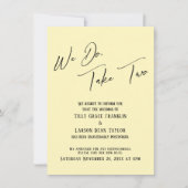 Wir tun, nehmen wir zwei: Verzögerte Hochzeit blas Einladung (Vorderseite)