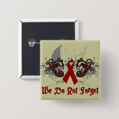 Wir tun nicht Vergessen-AIDS Bewusstsein Button (Vorne & Hinten)