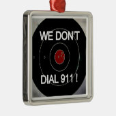 WIR TUN NICHT WÄHLEN UMBAU DES FALL-911 SILBERNES ORNAMENT (Rechts)