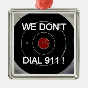 WIR TUN NICHT WÄHLEN UMBAU DES FALL-911 SILBERNES ORNAMENT