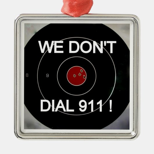WIR TUN NICHT WÄHLEN UMBAU DES FALL-911 SILBERNES ORNAMENT (Vorne)