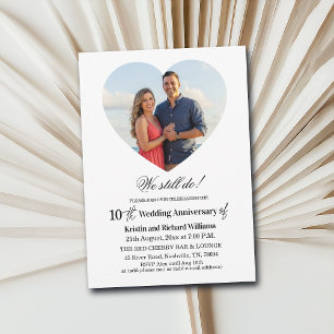 Wir tun noch 10. Hochzeitstag Foto Einladung