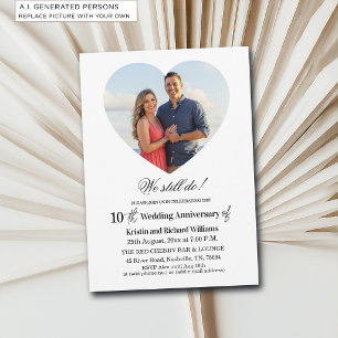 Wir tun noch 10. Hochzeitstag Foto Einladung