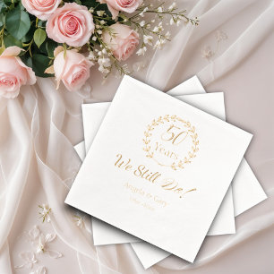 "Wir tun noch" 50. Hochzeitstag Servietten Mit Folie