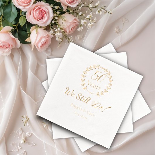 "Wir tun noch" 50. Hochzeitstag Servietten Mit Folie