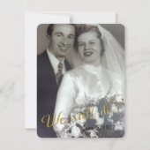 Wir tun noch Hochzeit versprechen Verlängerung Fot Einladung (Vorderseite)