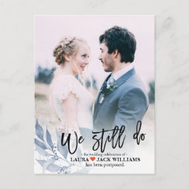 Wir tun noch Hochzeitspause Umschultes Foto Ankündigungspostkarte