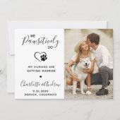 Wir tun pünktlich Foto-Hund für Haustiere Save The Date (Vorderseite)