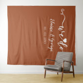 Wir tun Script Heart Wedding Foto Prop Hintergrund Wandteppich (Beispiel (Horizontal))