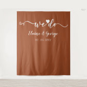 Wir tun Script Heart Wedding Foto Prop Hintergrund Wandteppich (Vorderseite)