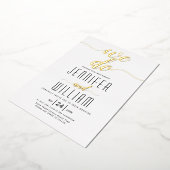 "Wir tun" Skript-Kalligrafie Hochzeit echtes Gold Folieneinladung (Gedreht)