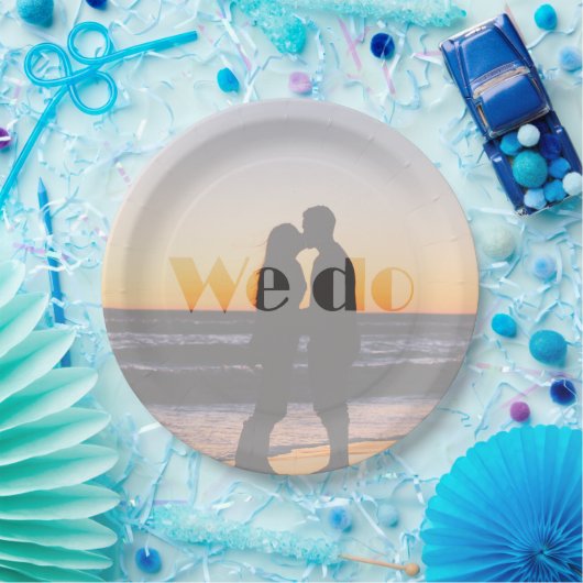 Wir tun - Sommer-Hochzeitspapierplatte Pappteller (Party)