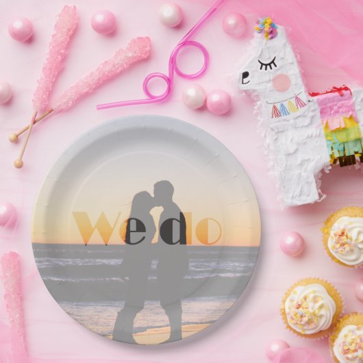 Wir tun - Sommer-Hochzeitspapierplatte Pappteller (Party)